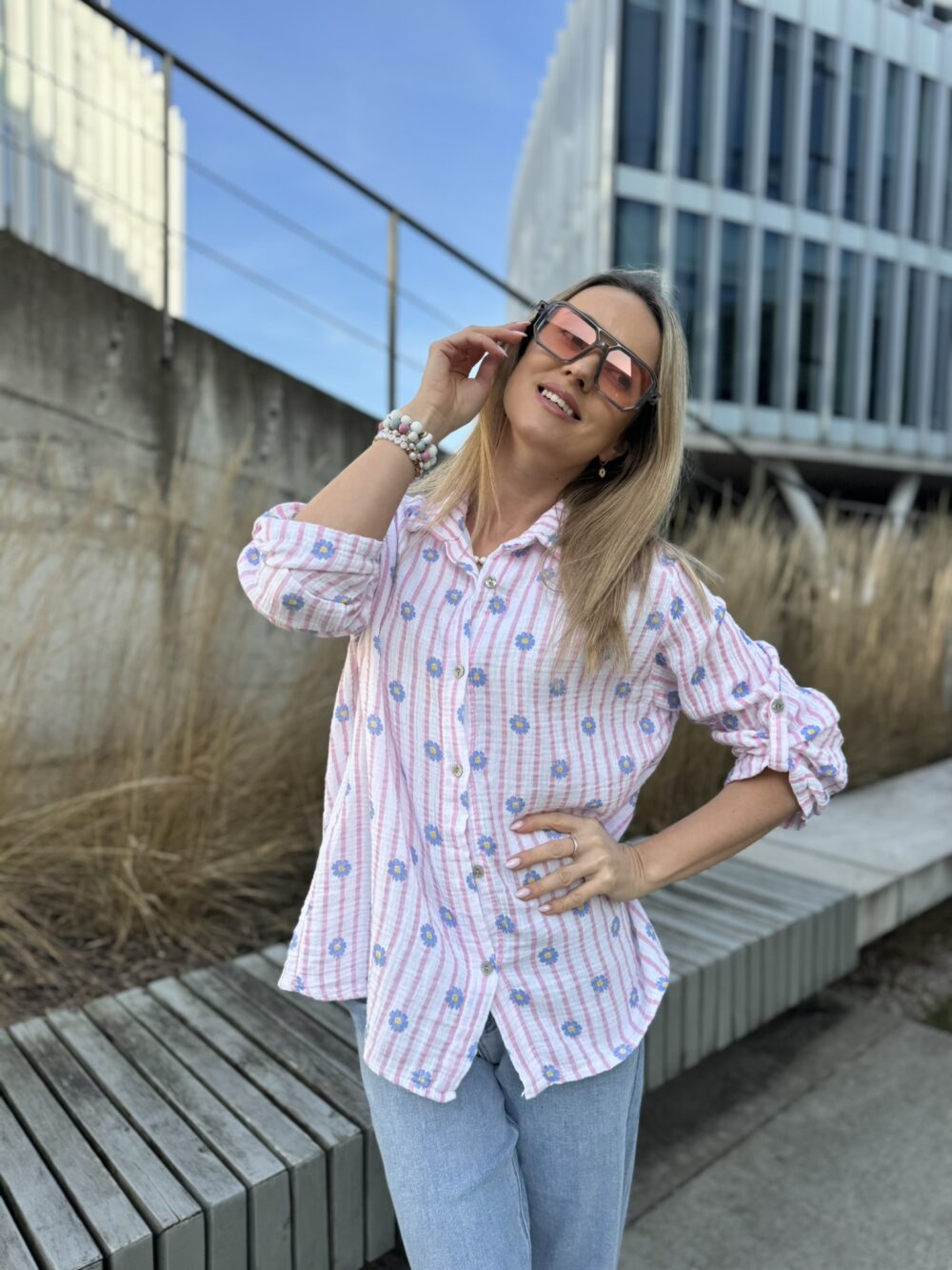 Marškiniai muslino su gelytėm - Image 7