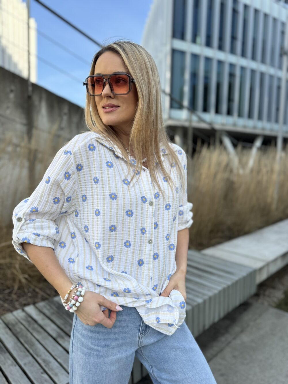 Marškiniai muslino su gelytėm - Image 3