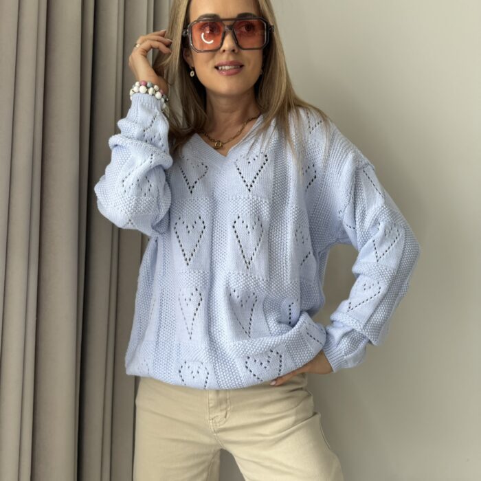 „Aroma Knit“ Kvepiantis Megztukas su V Formos Iškirpte