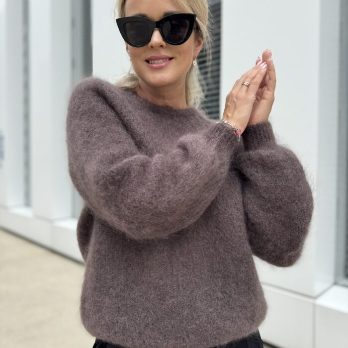 Megztinis „Luxe Kid Mohair“ - Šokoladinė