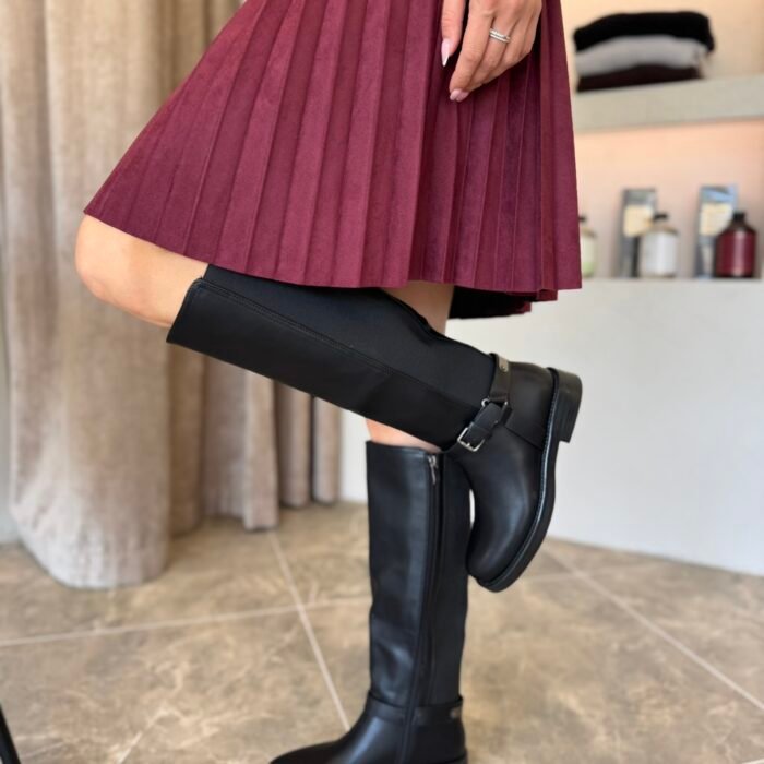 „Elegance Rider“ – elegantiški juodi ilgaauliai iš eko odos