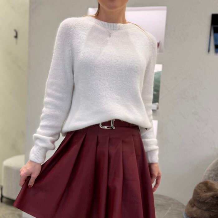 „Luxe Leather pleated eco leather skirt