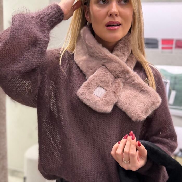 Švelnios Prabangos Eko Kailio Šalikas