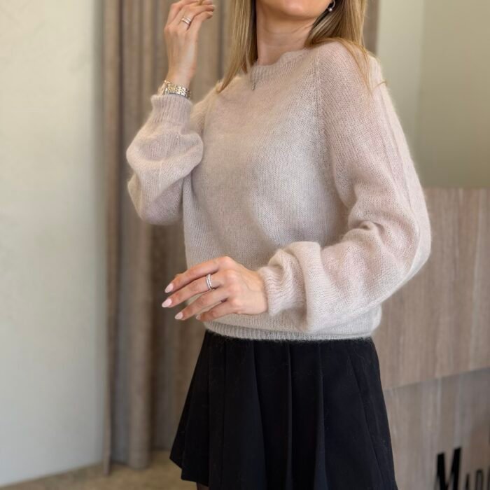 70 % Kid Mohair Prabangos Megztinis