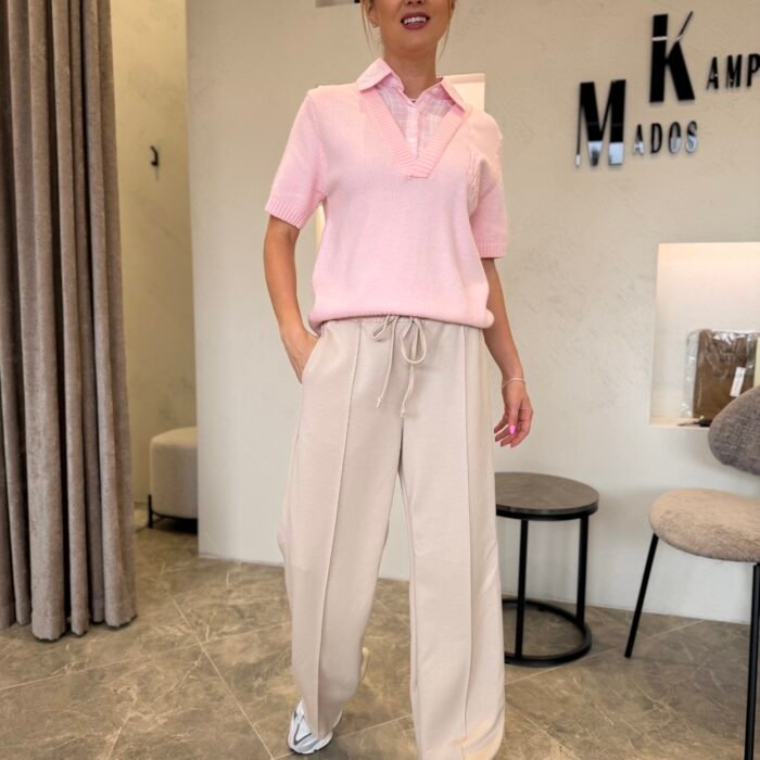 „Calma“ itališkos plačios kelnės su reguliuojamu liemeniu