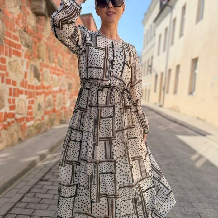 „Grace Patch“ šifoninė midi suknelė