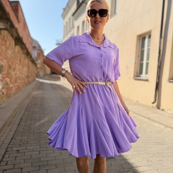 „Soft Flow“ suknelė su diržu