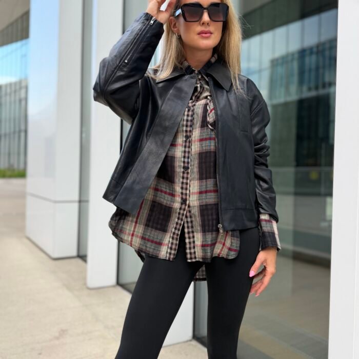 Minkšta eko odos striukė „Soft Leather“