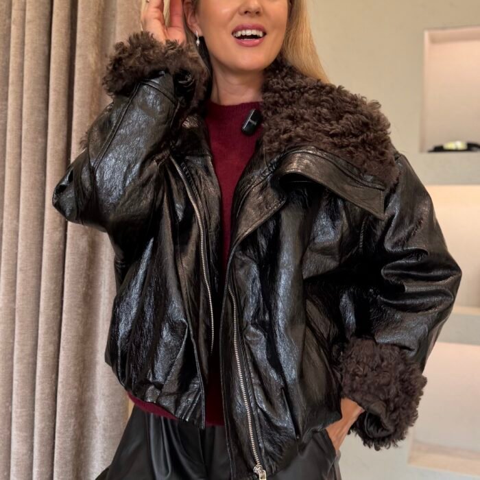 Midnight Shearling eko odos striukė